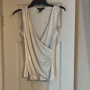 White House Black Market Gold Women's Top